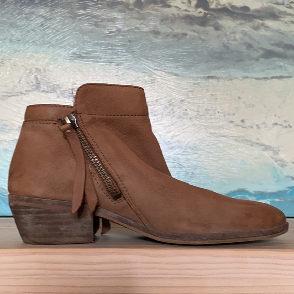 SAM EDELMAN Packer Leather Ankle Bootie Tan size 5 GUC - Picture 11 of 12